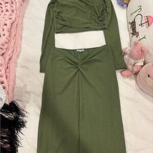 reformation herron knit two piece set